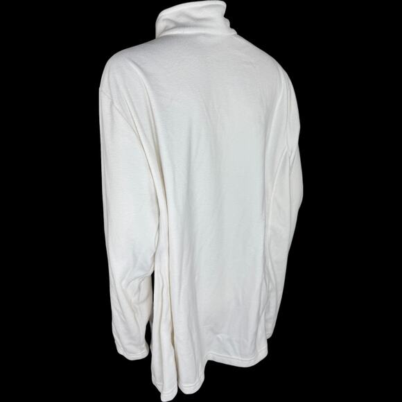 Lands' End Women’s Plus 3X Fleece Jacket Ivory White Full Zip NWOT Winter - Picture 4 of 16
